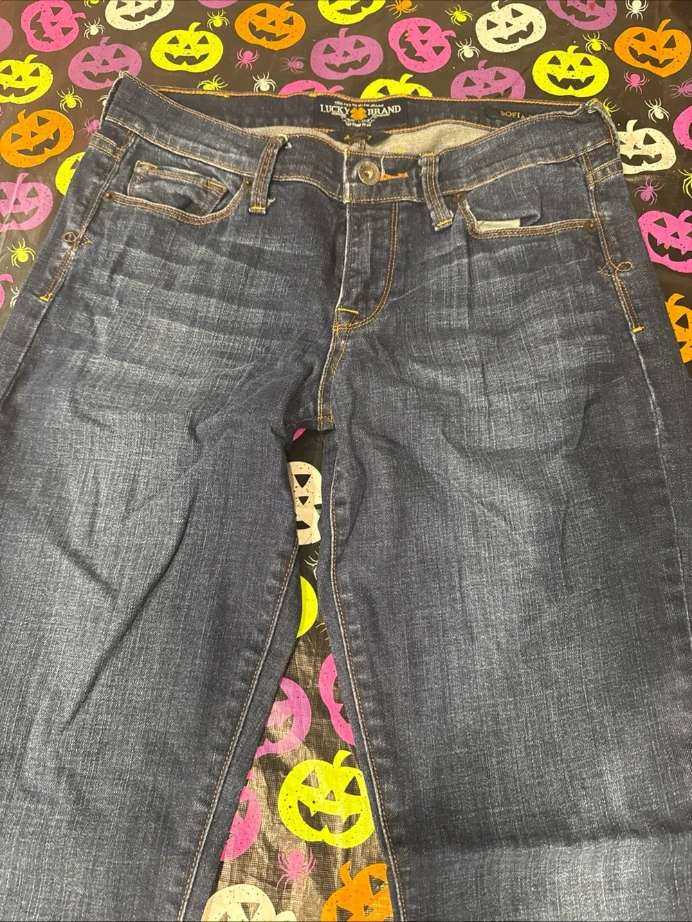 Lucky Brand Dark Blue Flared Wide-Leg Jeans